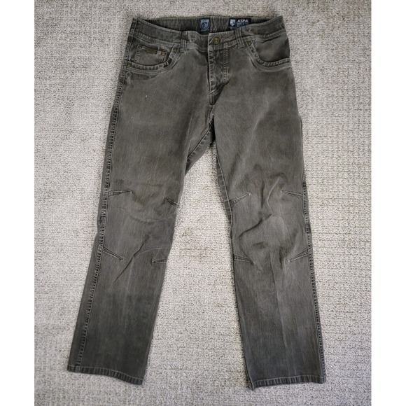 Kuhl Pants Mens 46x30 Brown Sykeout Kord Hiking Outdoors Vintage Patina Dye‎ - Picture 1 of 11